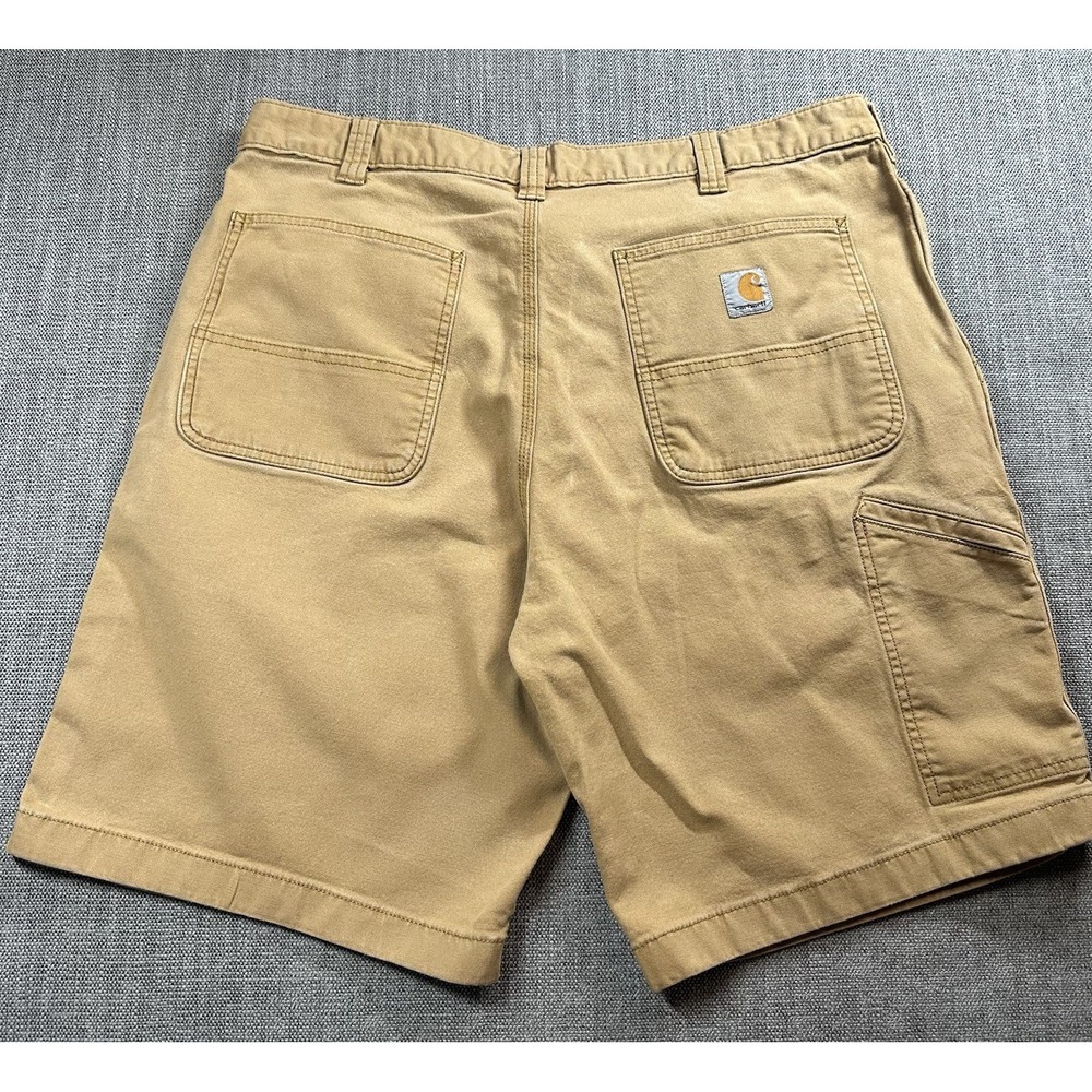 Carhartt Cargo Shorts Mens 38 Relaxed Fit Workwear Utility Beige Tan Durable Y2K - Picture 2 of 9